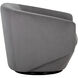 Treviso Antonio Charcoal Swivel Lounge Chair, Swivel